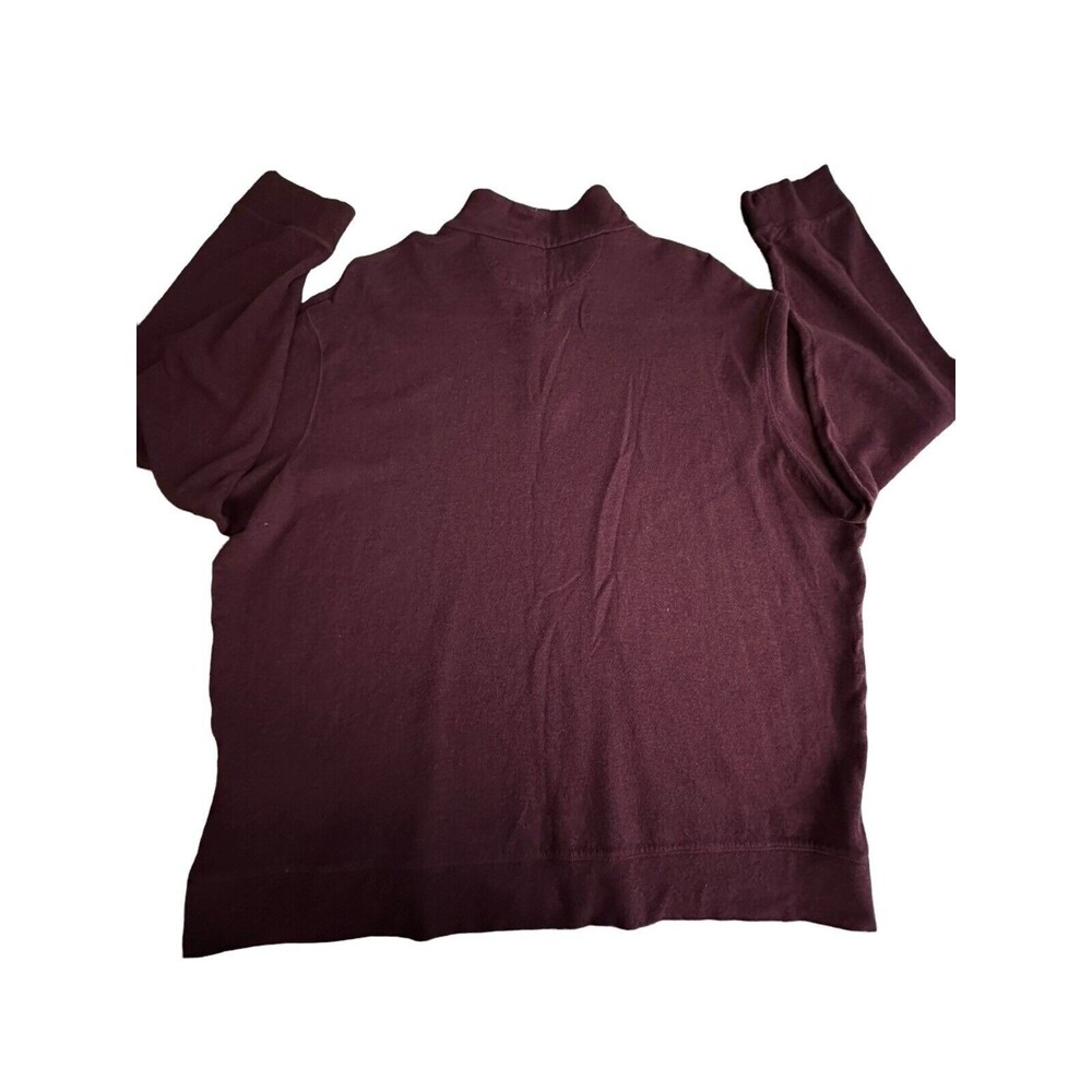 Polo Ralph Lauren Sweater Mens XXL 1/4 Zip Pullover Jacket Burgundy #P13-1 - Picture 9 of 10